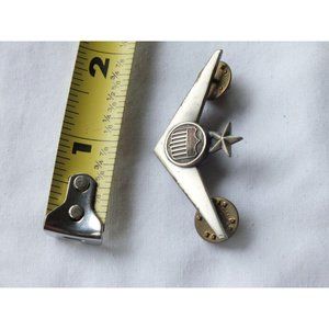 Vintage Military Wings Pin with Shield and Star